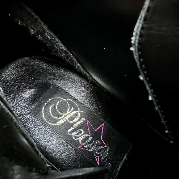 Chunky Pleaser Goth Stripper Exotic Dancer Boots 7 7.5 platform Electra laceup - Picture 4 of 14